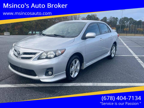 2011 Toyota Corolla for sale at Msinco's Auto Broker in Snellville GA