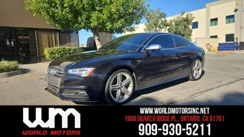 2014 Audi S5 for sale at World Motors INC in Ontario CA