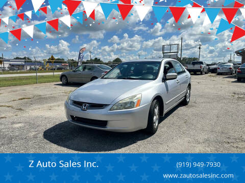 2004 Honda Accord for sale at Z Auto Sales Inc. in Rocky Mount NC