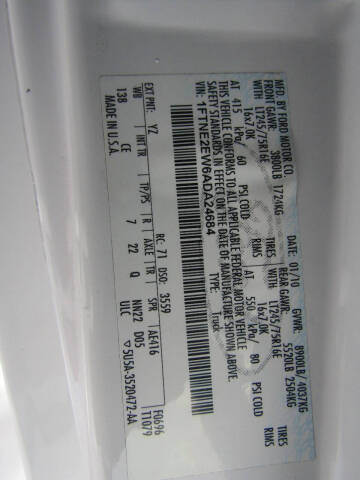 2010 Ford E-Series E-250