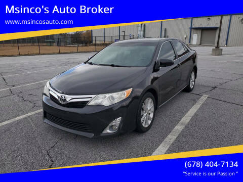 2012 Toyota Camry for sale at Msinco's Auto Broker in Snellville GA