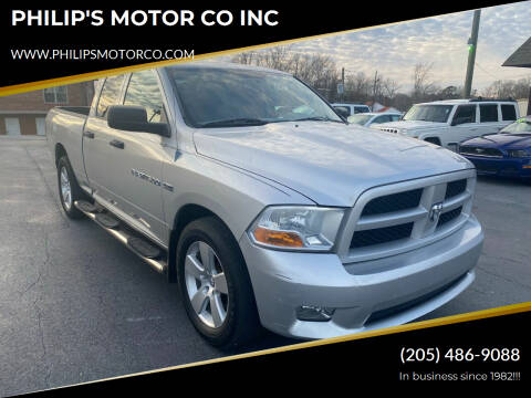 2012 RAM 1500 for sale at PHILIP'S MOTOR CO INC in Haleyville AL