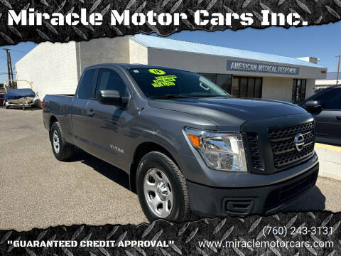 2018 Nissan Titan for sale at Miracle Motor Cars Inc. in Victorville CA