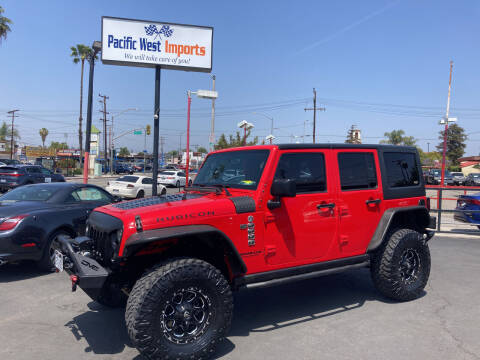 2015 Jeep Wrangler Unlimited for sale at Pacific West Imports in Los Angeles CA