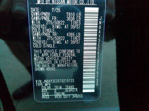 2026 Nissan Armada Platinum Reserve