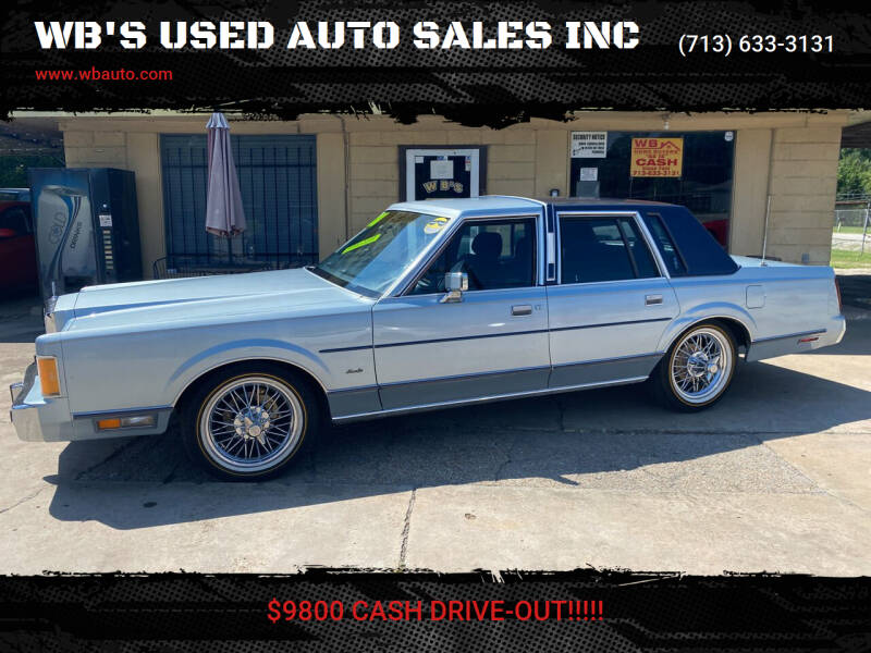 1989 Lincoln Town Car for sale at WB'S USED AUTO SALES INC in Houston TX