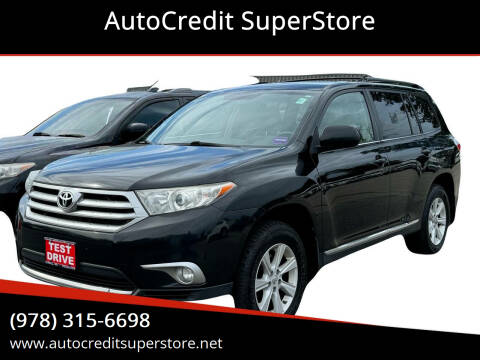 2013 Toyota Highlander for sale at AutoCredit SuperStore in Lowell MA