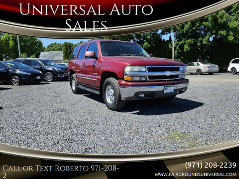 2003 Chevrolet Tahoe for sale at Universal Auto Sales in Salem OR