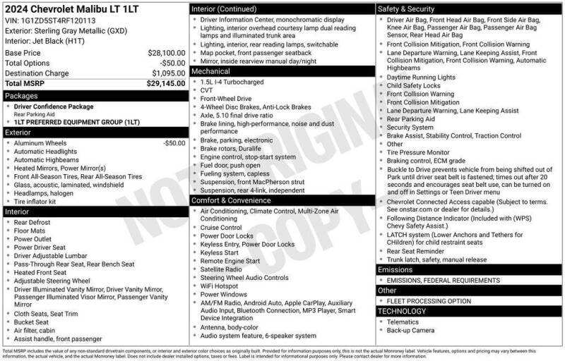 2024 Chevrolet Malibu LT