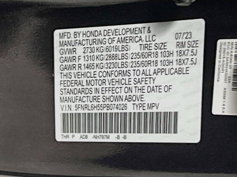 2023 Honda Odyssey EX