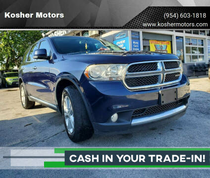 2013 Dodge Durango for sale at Kosher Motors in Hollywood FL
