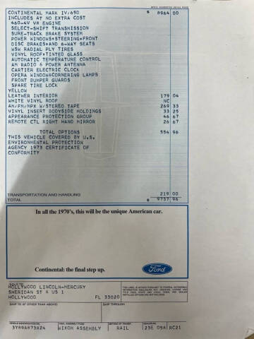 1973 Lincoln Continental