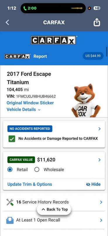 2017 Ford Escape Titanium