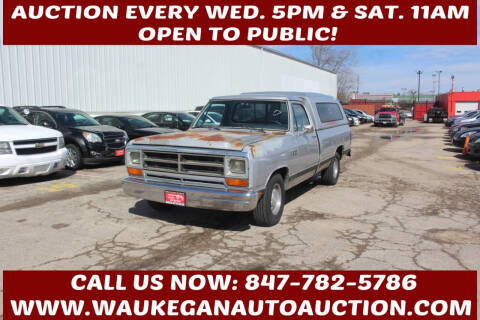 1988 Dodge RAM 100 for sale at Waukegan Auto Auction in Waukegan IL