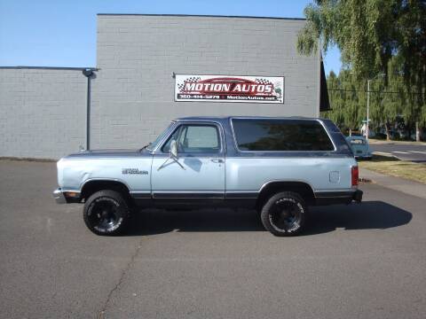 1987 Dodge Ramcharger for sale at Motion Autos in Longview WA