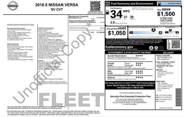 2018 Nissan Versa