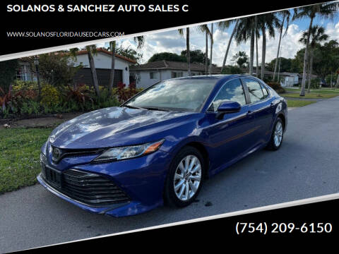 2018 Toyota Camry for sale at SOLANOS & SANCHEZ AUTO SALES C in Hollywood FL