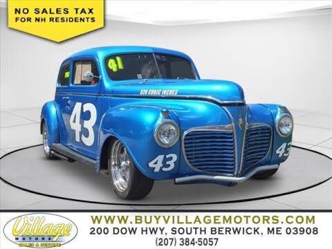 1941 Plymouth Deluxe for sale at VILLAGE MOTORS in South Berwick ME
