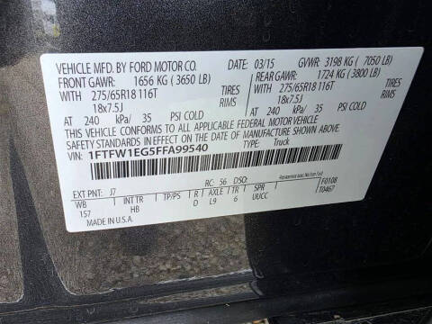 2015 Ford F-150 Lariat