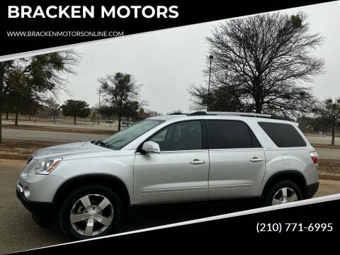 2012 GMC Acadia for sale at BRACKEN MOTORS in San Antonio TX