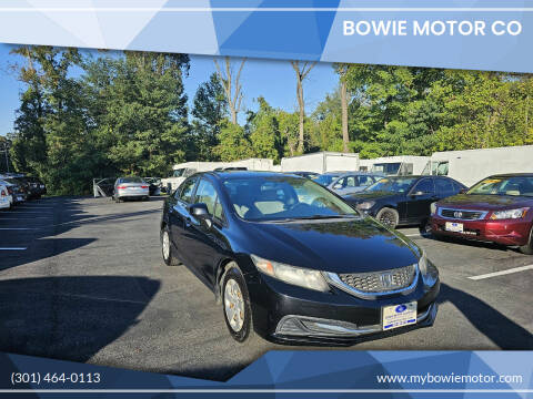 2013 Honda Civic for sale at Bowie Motor Co in Bowie MD