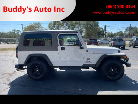 2005 Jeep Wrangler for sale at Buddy's Auto Inc in Pendleton SC