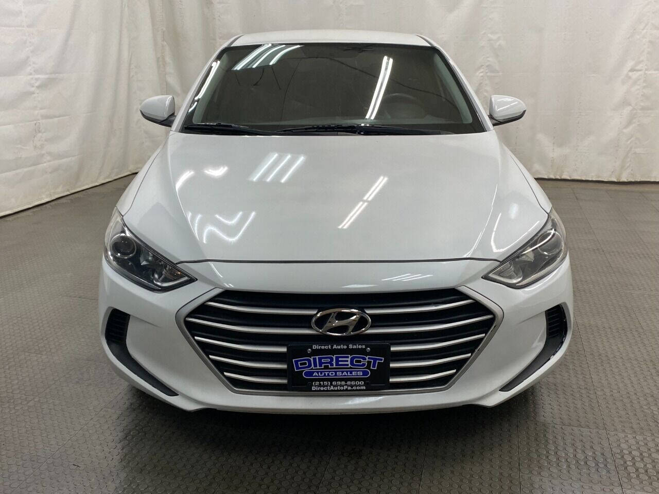 2017 Hyundai Elantra Value Edition 4dr Sedan (US) - White exterior view 3