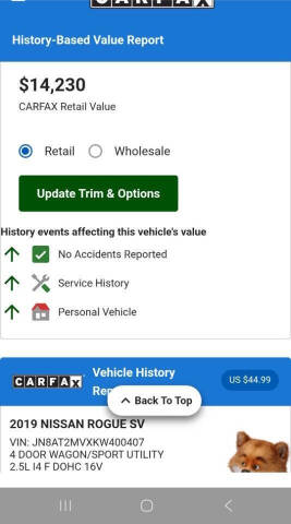 2019 Nissan Rogue SV