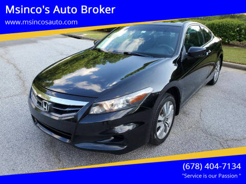 2012 Honda Accord for sale at Msinco's Auto Broker in Snellville GA