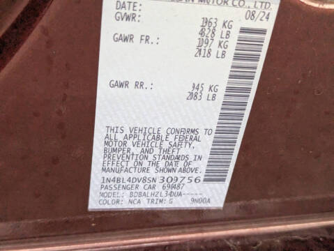 2025 Nissan Altima 2.5 SV