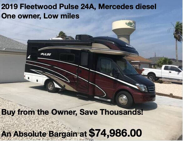 2019 Fleetwood Pulse 24A for sale at RV Wheelator in Tucson AZ