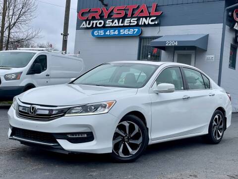 2016 Honda Accord for sale at Crystal Auto Sales Inc in Nashville TN