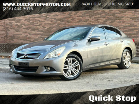 2012 Infiniti G37 Sedan for sale at Quick Stop Motors in Kansas City MO