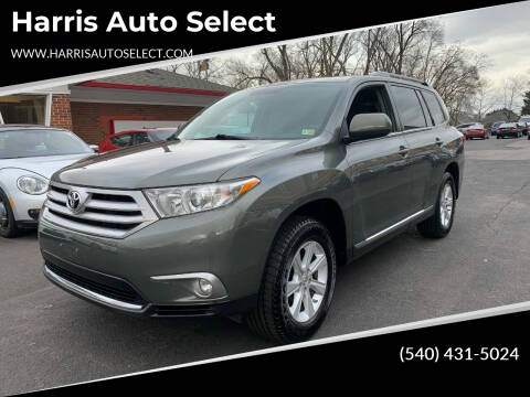 2012 Toyota Highlander for sale at Harris Auto Select in Winchester VA