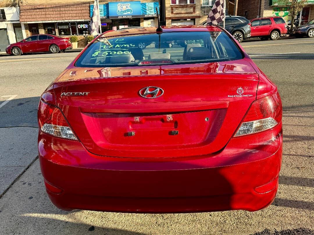 2012 Hyundai Accent GLS 4dr Sedan - Red exterior view 5