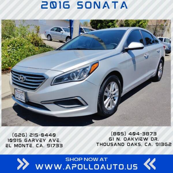 2016 Hyundai Sonata for sale at Apollo Auto El Monte in El Monte CA