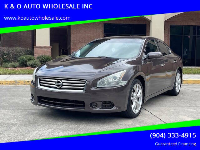 2013 Nissan Maxima for sale at K & O AUTO WHOLESALE INC in Jacksonville FL