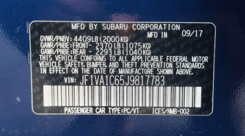 2018 Subaru WRX Premium