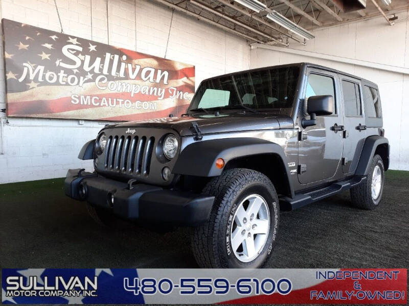 2018 Jeep Wrangler JK Unlimited for sale at SULLIVAN MOTOR COMPANY INC. in Mesa AZ