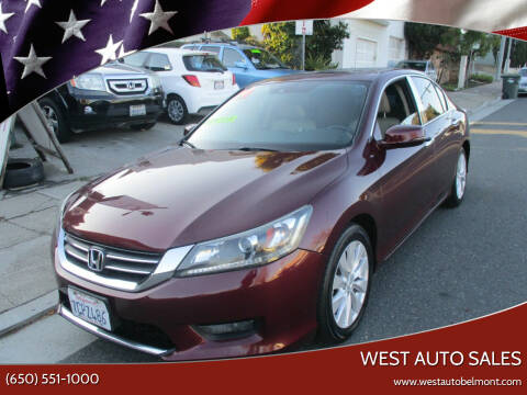 2014 Honda Accord for sale at West Auto Sales in Belmont CA