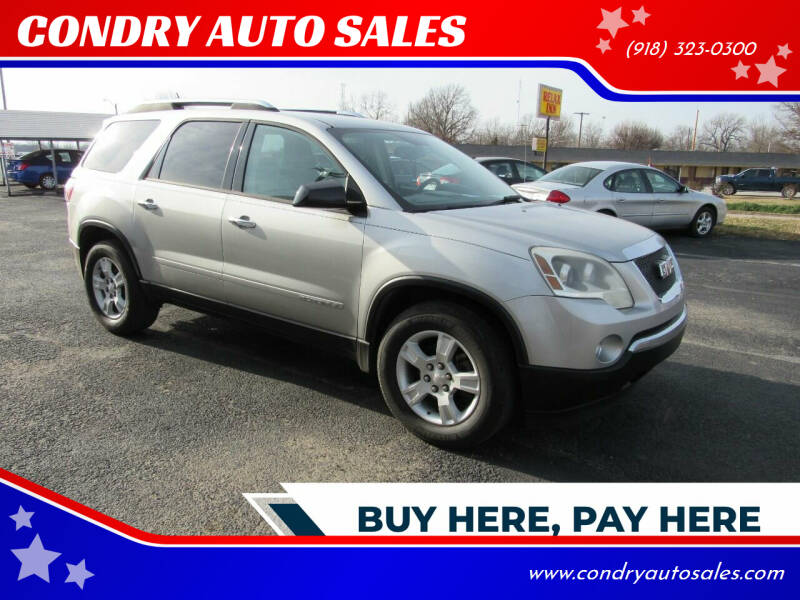 2007 GMC Acadia for sale at CONDRY AUTO SALES in Vinita OK