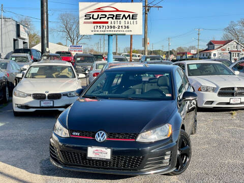 2015 Volkswagen Golf GTI for sale at Supreme Auto Sales in Chesapeake VA