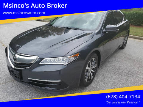 2015 Acura TLX for sale at Msinco's Auto Broker in Snellville GA