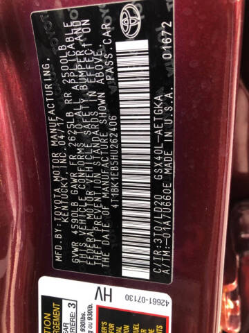 2017 Toyota Avalon XLE