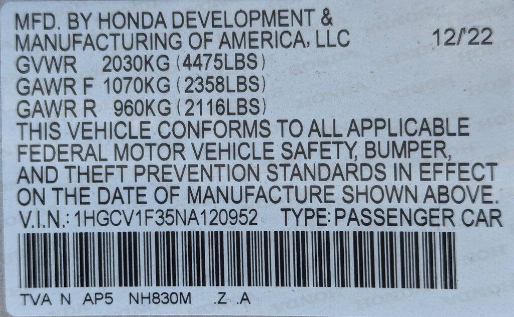 2022 Honda Accord for sale at Axio Auto Boise in Boise, ID