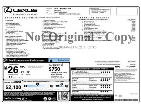 2024 Lexus ES 350 Luxury
