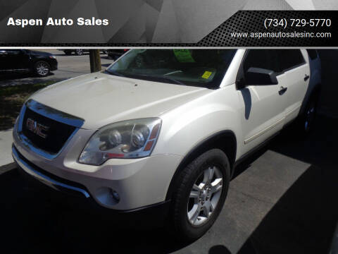2011 GMC Acadia for sale at Aspen Auto Sales in Wayne MI