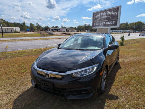 2016 Honda Civic for sale at LEGEND AUTO BROKERS in Pelzer SC