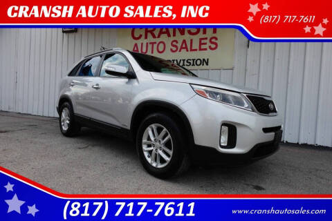 2014 Kia Sorento for sale at CRANSH AUTO SALES, INC in Arlington TX