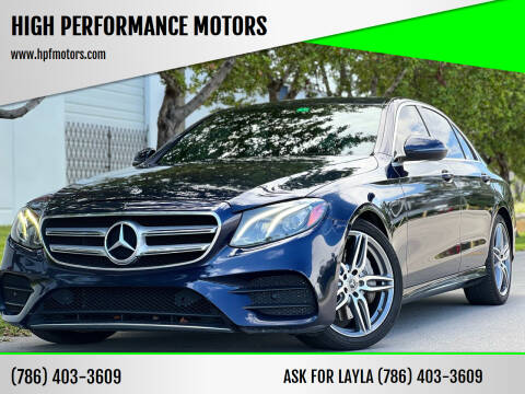 2017 Mercedes-Benz E-Class for sale at HIGH PERFORMANCE MOTORS in Hollywood FL